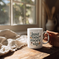Thumbnail for Woman's hand holding a white coffee mug near a sunny window, cozy morning aesthetic.