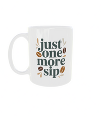 Thumbnail for White ceramic coffee mug with the text 