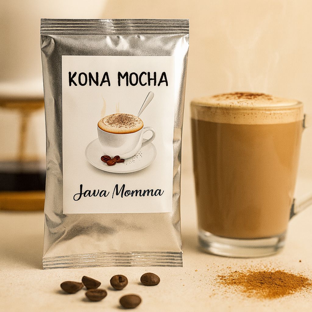 Kona Mocha Single-Serve Packets – Rich Hawaiian Coffee Meets Creamy Chocolate Bliss