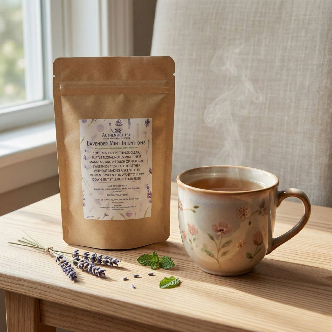 Lavender Mint Intentions Herbal Tea | Caffeine-Free Calm with Purpose