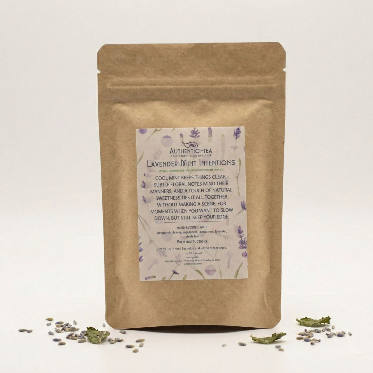 Lavender Mint Intentions Herbal Tea | Caffeine-Free Calm with Purpose