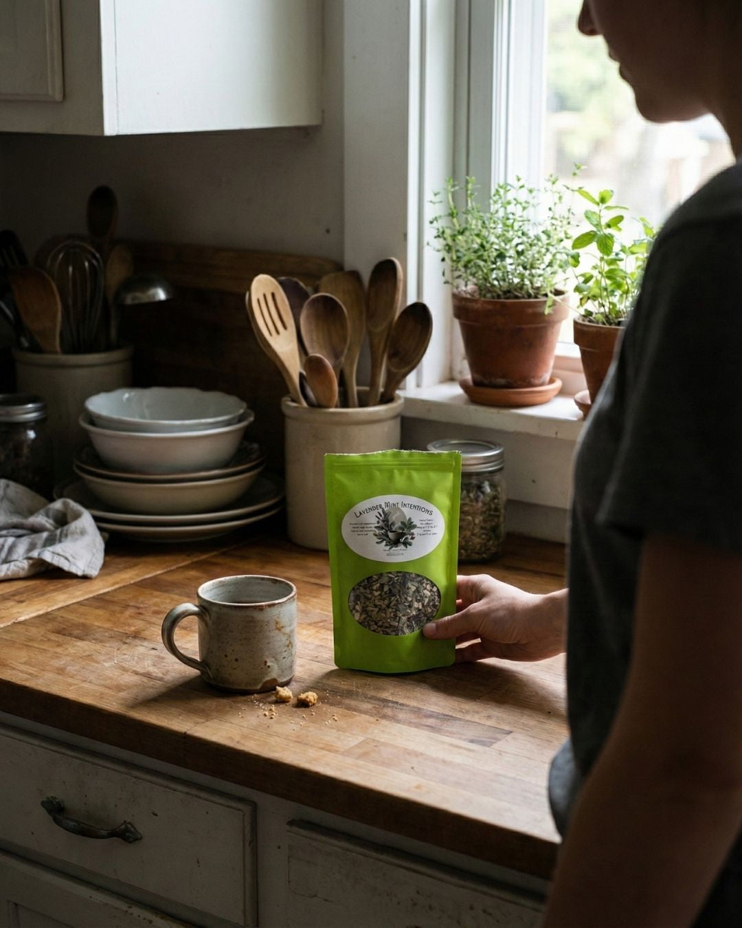 Lavender Mint Intentions Herbal Tea | Caffeine-Free Calm with Purpose