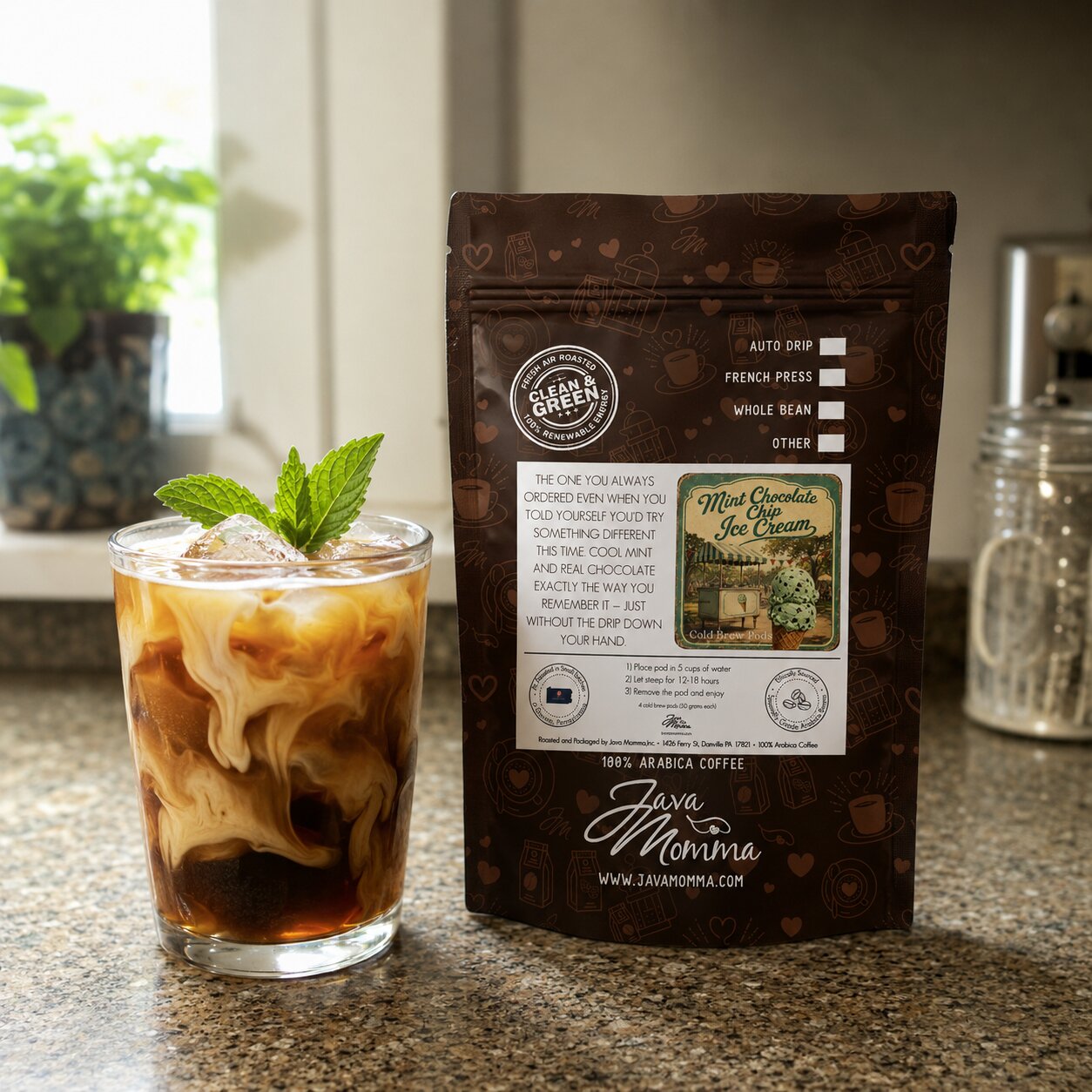 Mint Chocolate Chip Ice Cream Cold Brew Pods