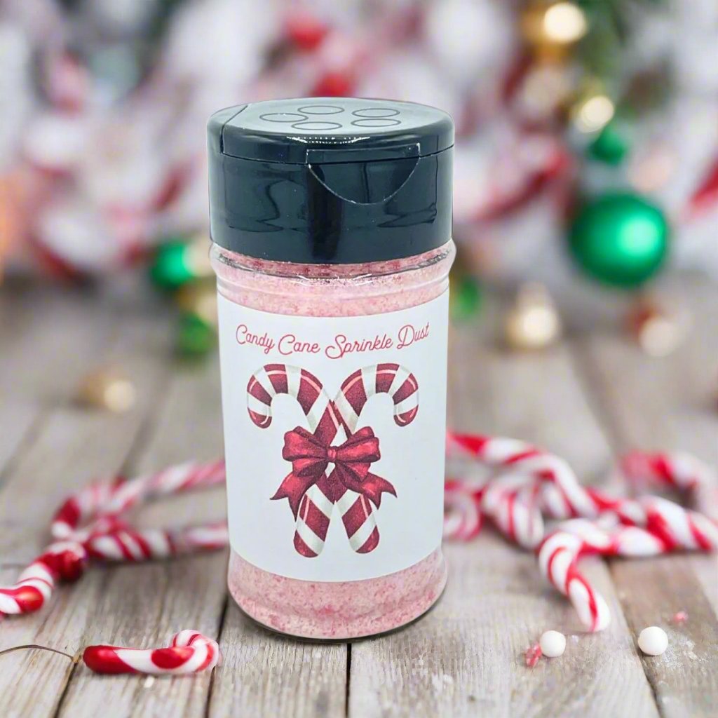 Momma's Munchies - Candy Cane Sprinkle Dust – Add a Dash of Holiday Magic! 🎄🍬 - Java Momma