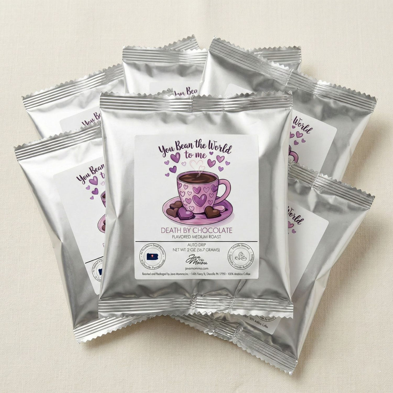 You Bean the World to Me Valentine - Death by Chocolate Flavored Coffee