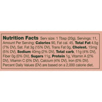 Thumbnail for Nutrition facts for Peach Vanilla Honey Cream Spread 🍑 – Sweet Summer Bliss in a Jar: per 1 tbsp (20g)—90 cal, 4.5g fat, 15mg cholesterol, 40mg sodium, 11g sugars, 1g protein. Servings/container: 11. %DV based on a 2,000 cal diet.