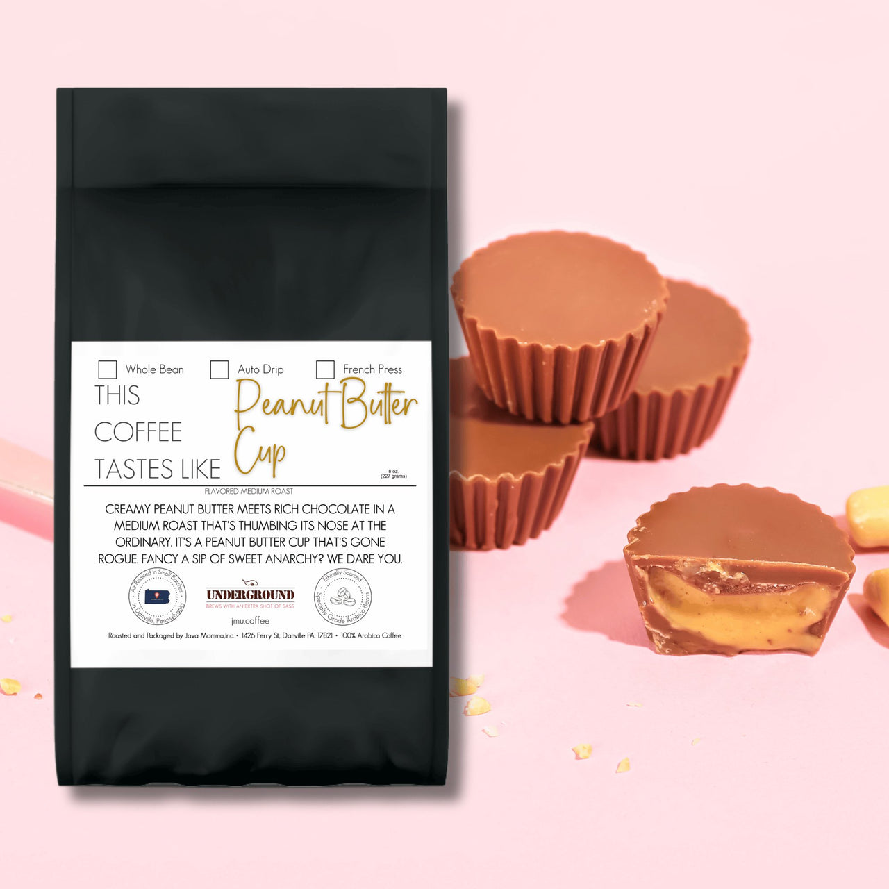 Peanut Butter Cup Flavored Coffee - Java Momma