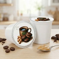 Thumbnail for Peanut Butter Pals single-serve coffee pods with coffee beans and peanut butter chocolate accents
