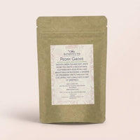 Thumbnail for Peony Grove green & white tea blend packaging showcasing a floral tea with rose petals and mallow blossoms.