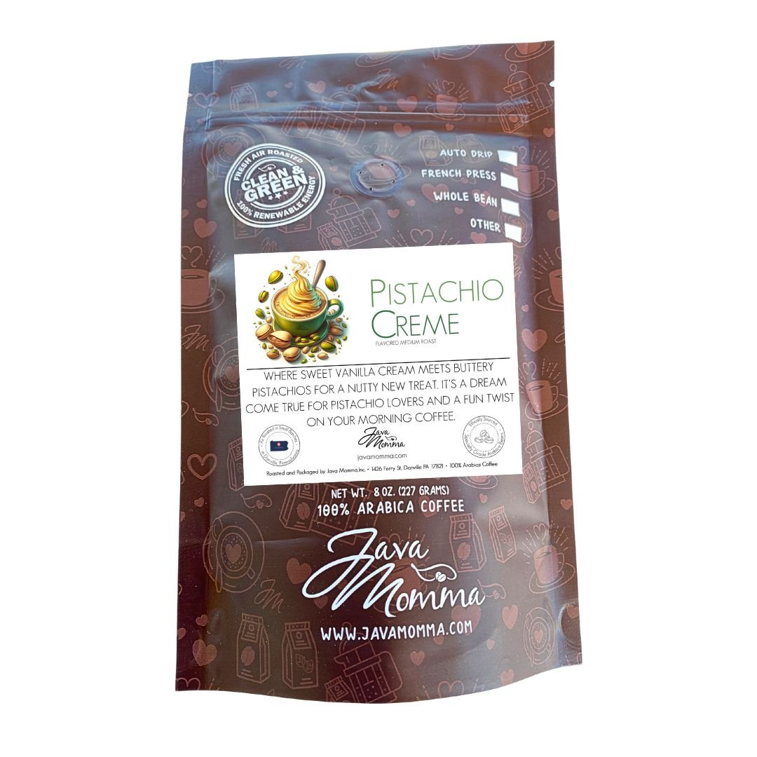 Pistachio Crème Flavored Coffee – Limited Black Friday Vault Edition - Java Momma