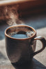 steaming mug of Back to Basics coffee
