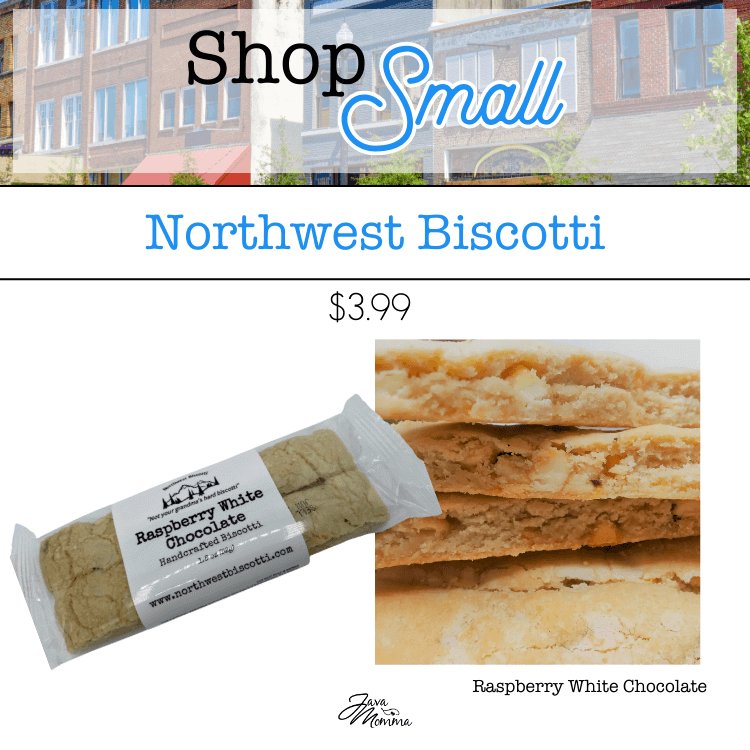 Raspberry White Chocolate Biscotti Double Pack - Java Momma