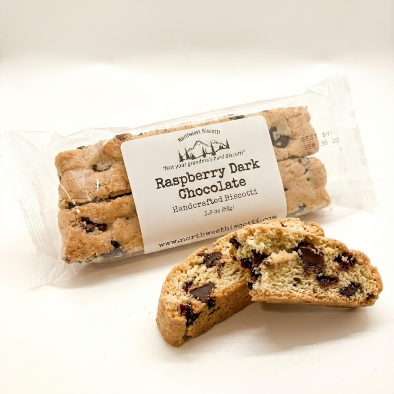 Raspberry Dark Chocolate Biscotti Double Pack