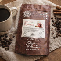 Thumbnail for red-hot-romance-coffee-flatlay Coffee with cinnamon sticks