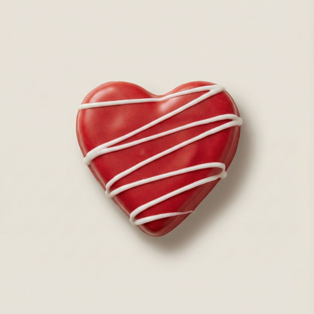 Red Chocolate Heart Marshmallow Topper