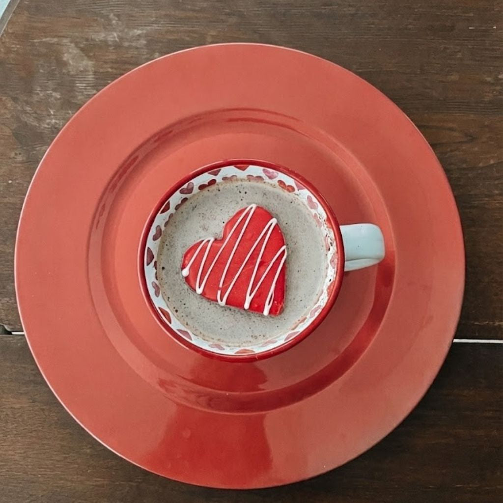 Red Chocolate Heart Marshmallow Topper
