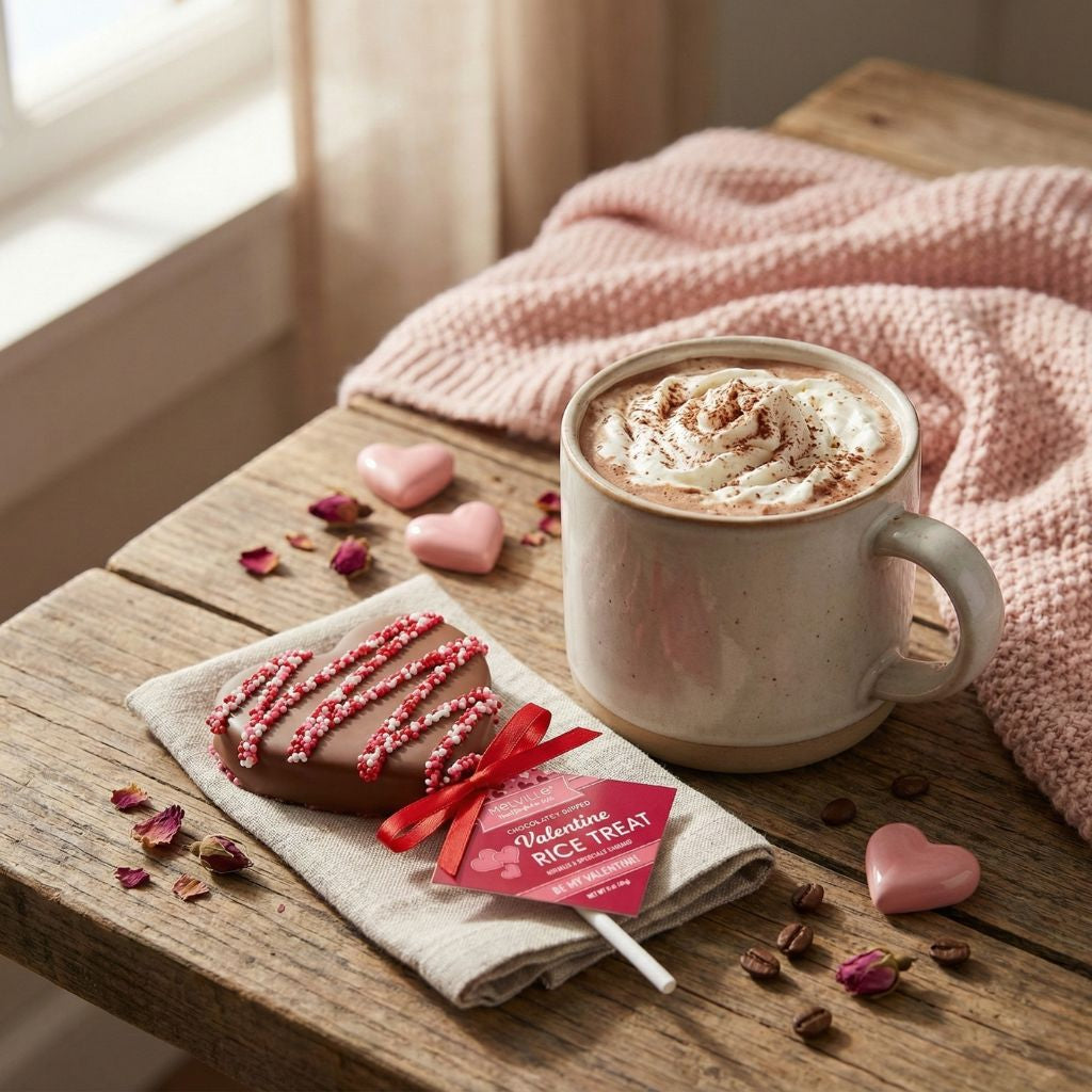 Heart-Shaped Rice Treat Pops – Chocolatey Valentine Surprise