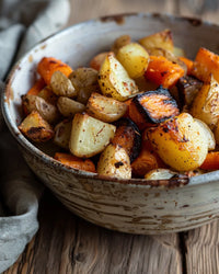 Thumbnail for Roast those Veggies Seasoning Blend enhancing perfectly roasted vegetables in a rustic bowl.