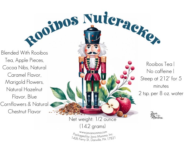 Rooibos Nutcracker – Roasted Chestnut & Caramel Holiday Delight 🌰🍮 - Java Momma