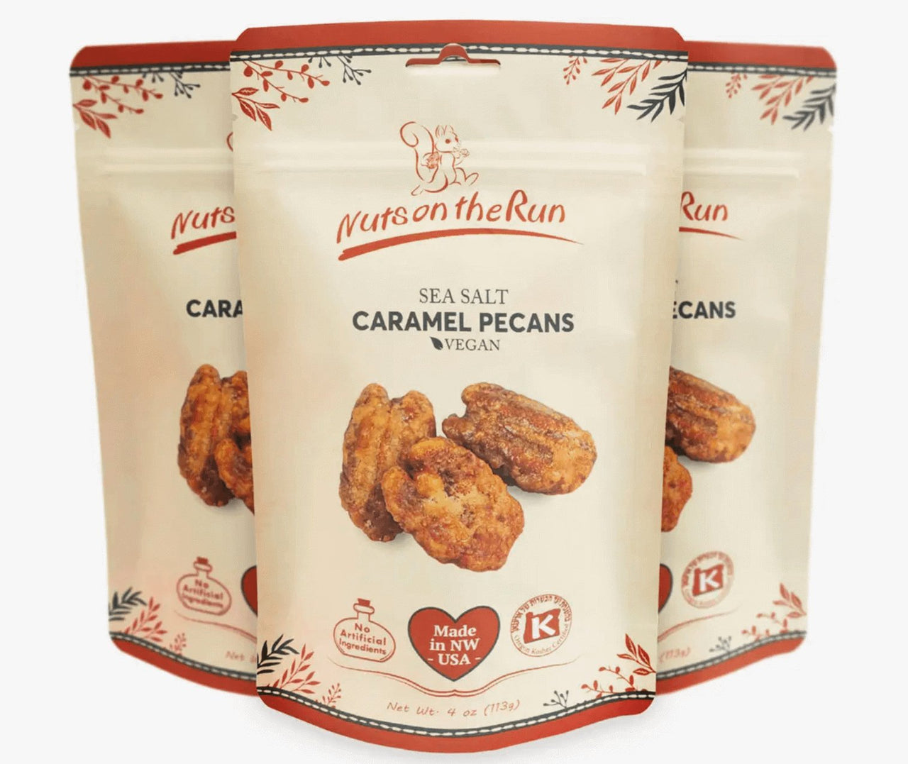 Sea Salt Caramel Pecans - Nuts on the Run - Java Momma