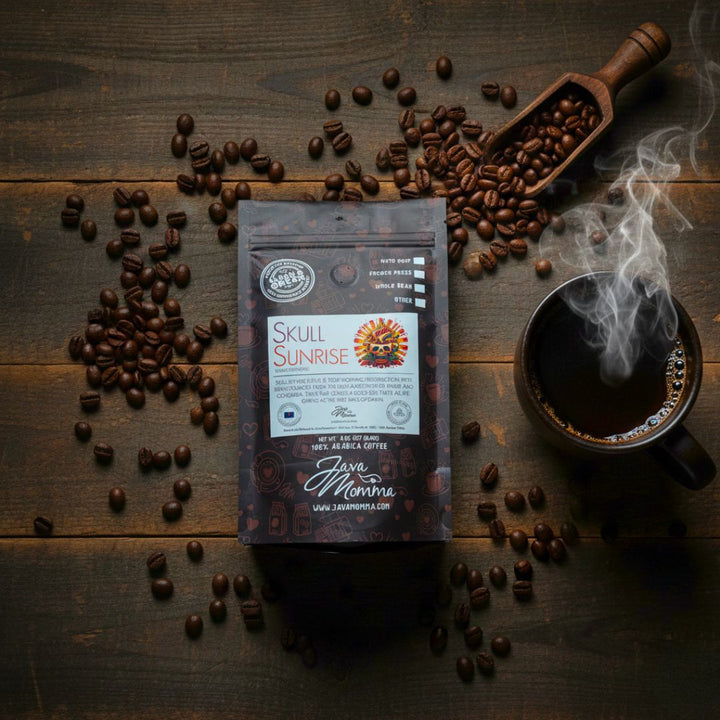 Skull Sunrise Coffee Blend | Bold Medium-Dark Roast | Java Momma