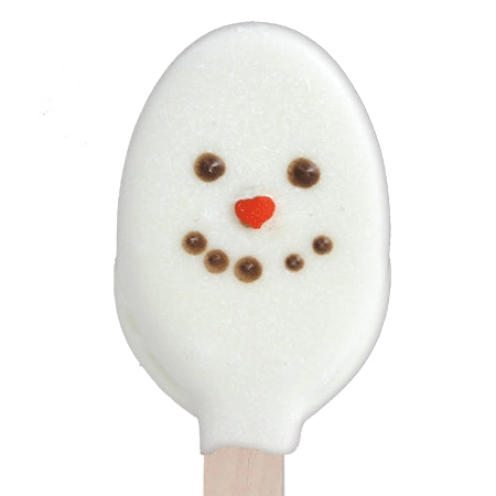 Snowman Face White Chocolatey Spoon ⛄  – Stir Up Some Frosty Fun ☕