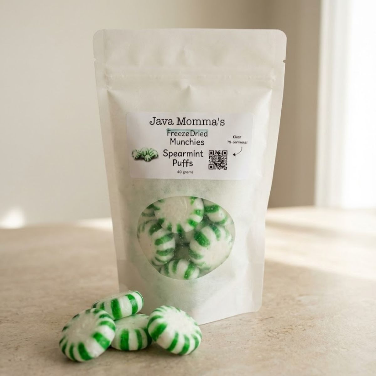 Spearmint Puffs – The Stripe That Snaps Back
