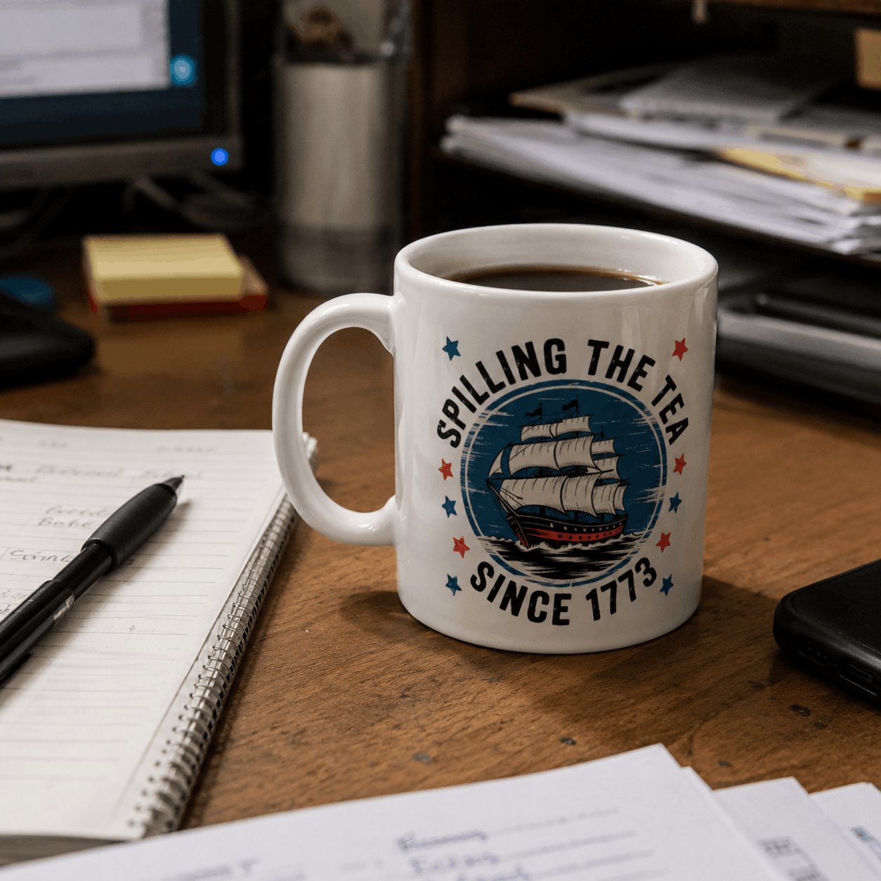 Spilling the Tea Since 1773 Mug  — 11oz Ceramic Coffee Mug