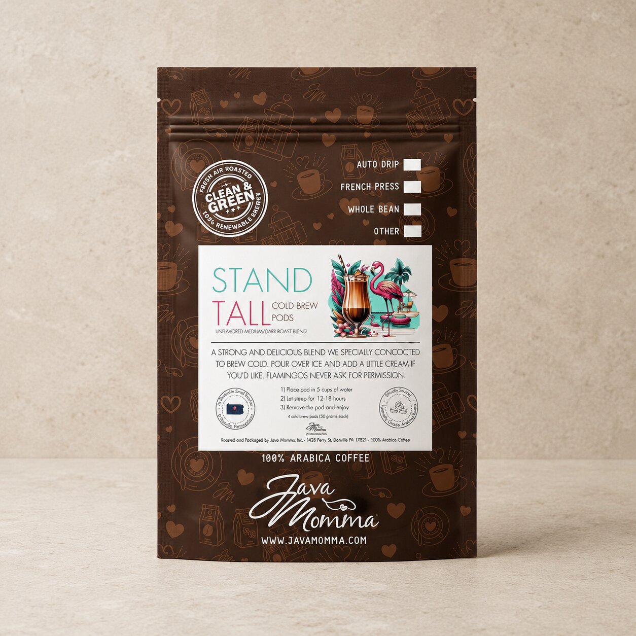 Stand Tall Cold Brew Pods | Java Momma | Original Cold Brew