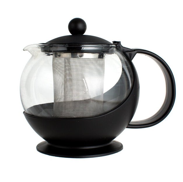 Steep in Style: 25 oz. Tempered Glass Teapot with Stainless Steel Infuser - Java Momma