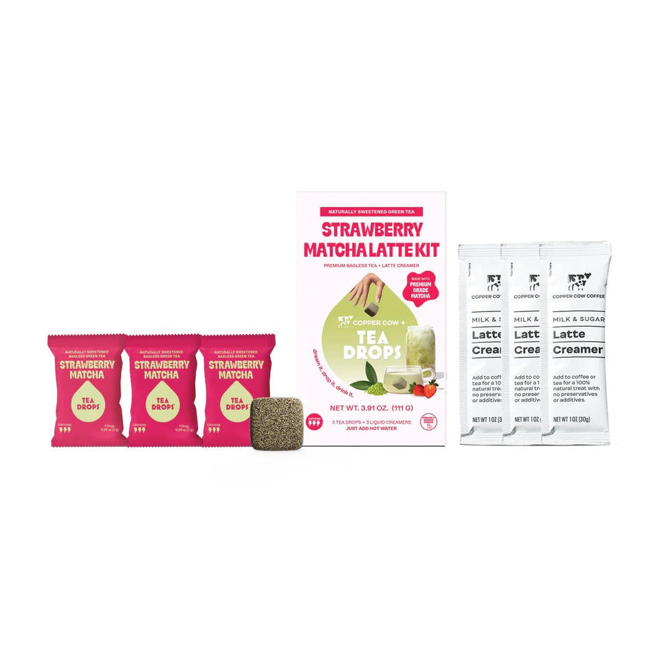 Strawberry Matcha Tea Drops® Latte Kit – A Sweet & Creamy Matcha