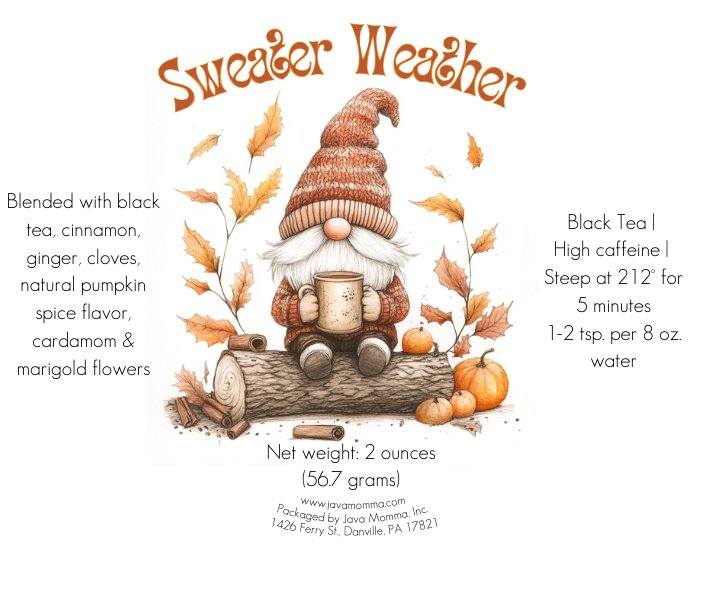 Sweater Weather Black Tea – Cozy Autumn in Every Sip 🍁🍂 - Java Momma