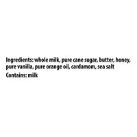 Thumbnail for Ingredients for Sweet Orange Cardamom Honey Cream Spread 🍊 – Bold Citrus Meets Cozy Spice: whole milk, pure cane sugar, butter, wildflower honey, pure vanilla, pure orange oil, cardamom, sea salt. Contains milk.