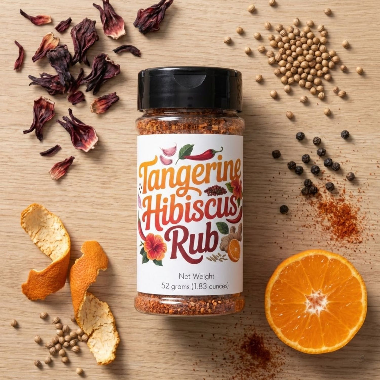 Tangerine Hibiscus Rub – For Chicken, Veg, and Easy Dips