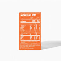 Thumbnail for An orange and white nutrition label for the Pumpkin Spice Latte Kit – Fall’s Coziest Tea Latte Gift Set 🎃☕🍁 from Tea Drops shows serving info—calories, fat, sodium, carbs, sugars, protein & vitamins. Ingredients appear below. Perfect fall gift!.