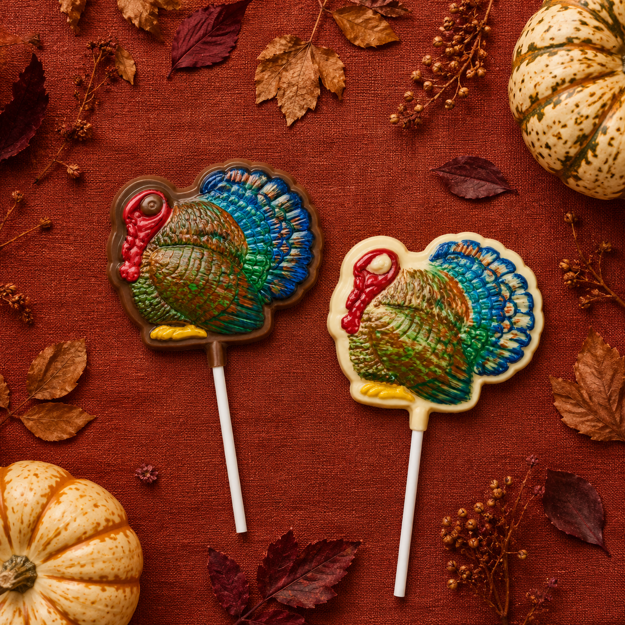 Turkey Round Pollylop® — Chocolate Lollipop - Sensational Sweets