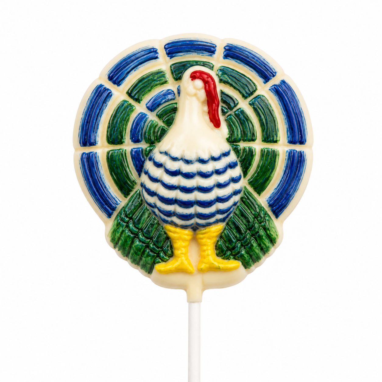 Turkey with Tail Pollylop® — Chocolate Lollipop - Sensational Sweets