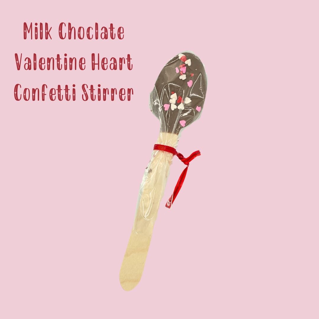 Valentine Heart Confetti Stirrers - Milk Chocolate - Java Momma