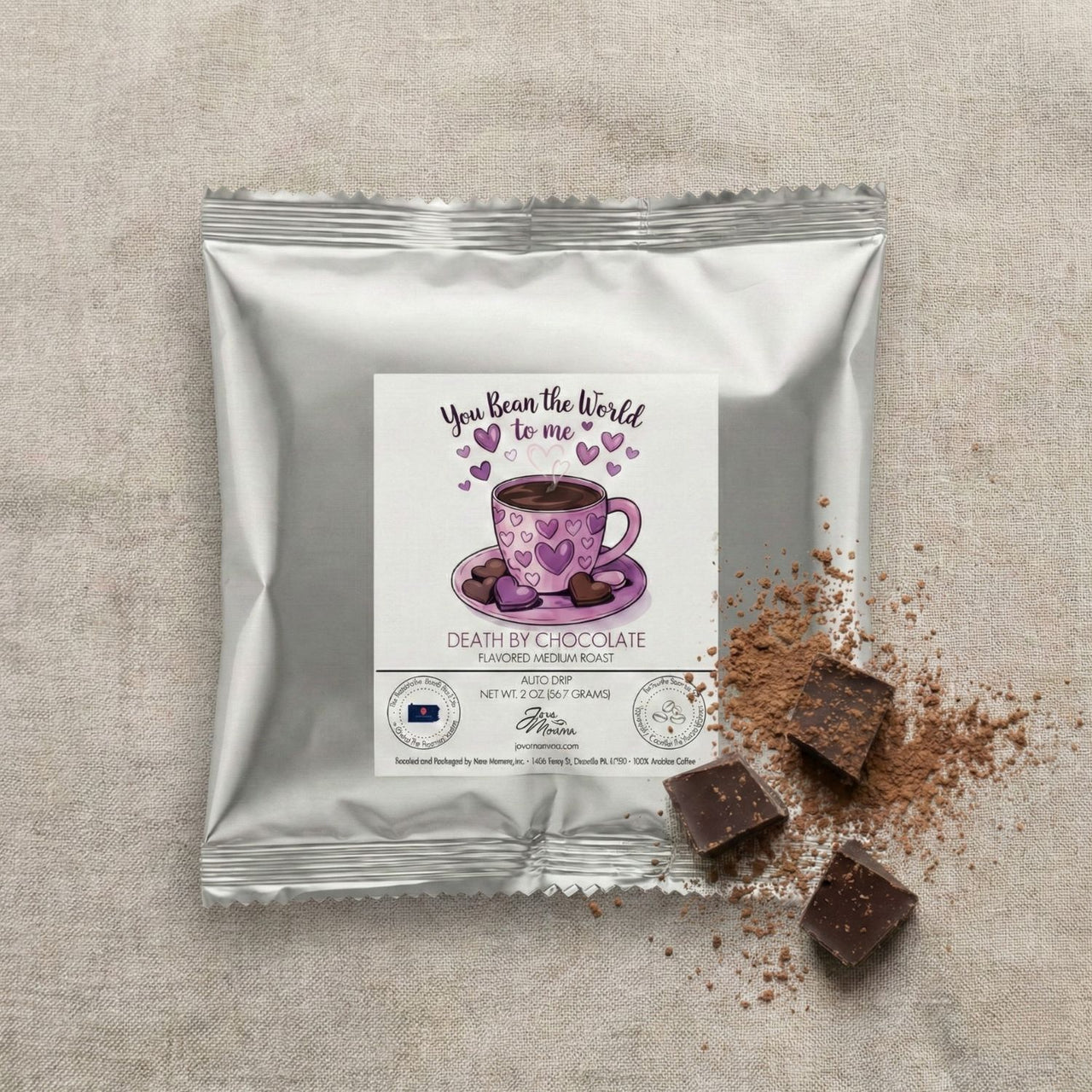 You Bean the World to Me Valentine - Death by Chocolate Flavored Coffee