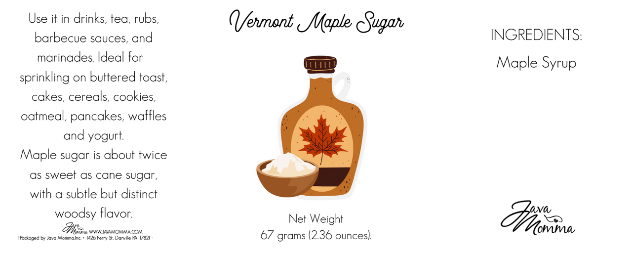 Vermont Maple Sugar - Java Momma
