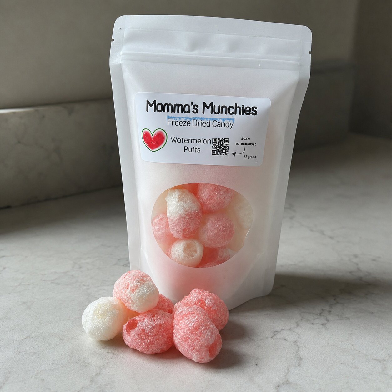 Watermelon Puffs | Java Momma Munchies | Freeze-Dried Candy