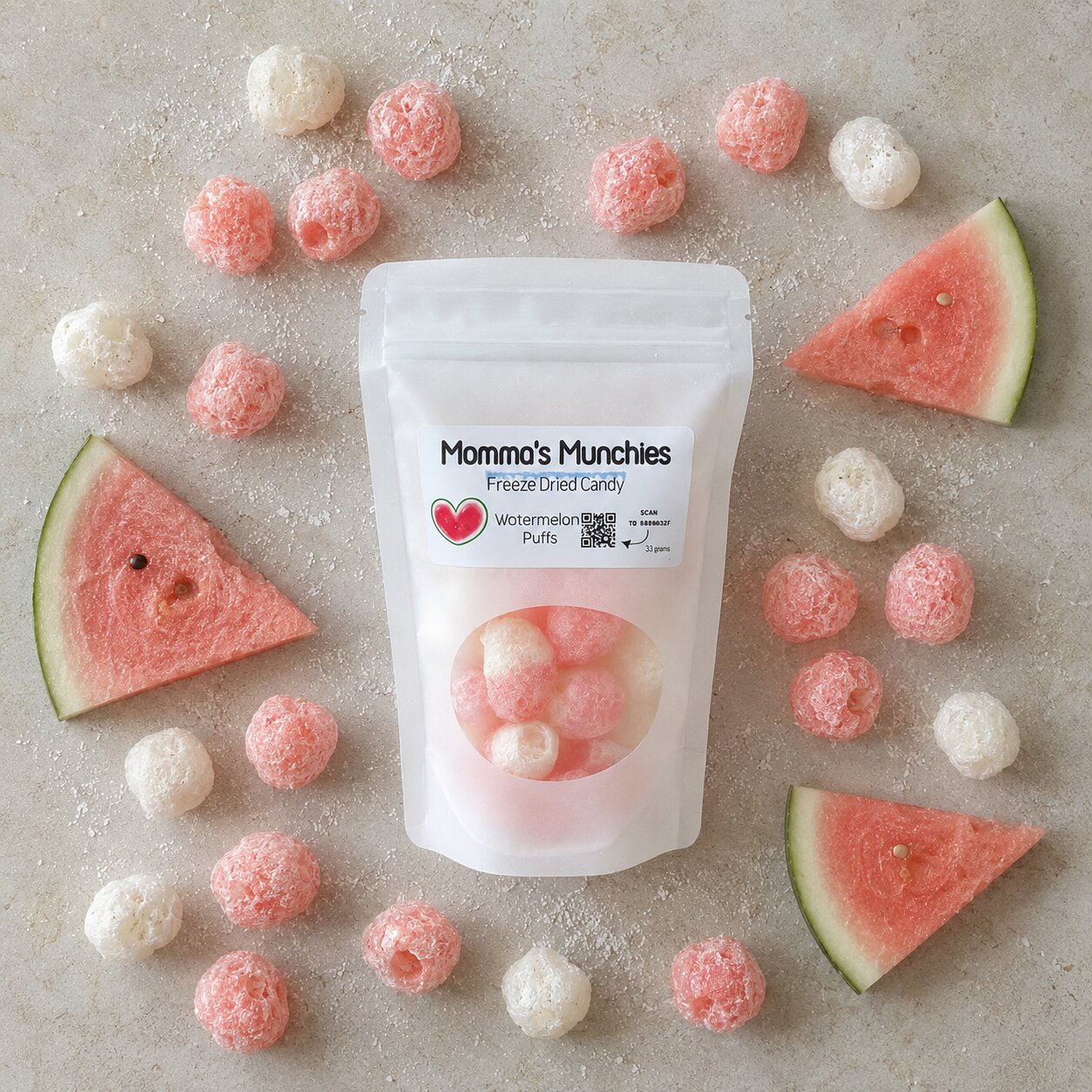 Watermelon Puffs | Java Momma Munchies | Freeze-Dried Candy