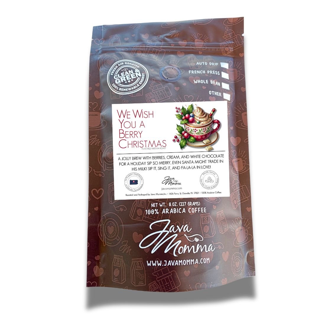 We Wish You a Berry Christmas Flavored Coffee - Medium Roast Brazilian Single Origin - Java Momma