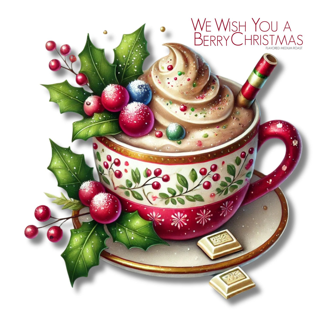 We Wish You a Berry Christmas Flavored Coffee - Medium Roast Brazilian Single Origin - Java Momma