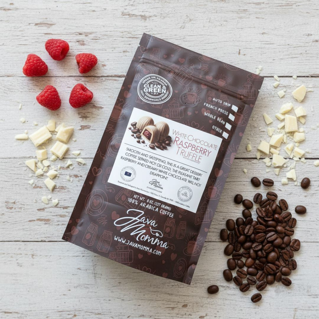 White Chocolate Raspberry Truffle Flavored Coffee