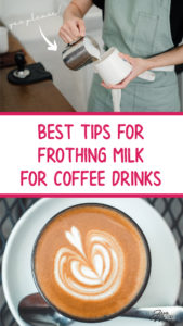 frothing milk for coffee, texturing milk